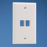 Panduit Placa de Pared Vertical NK2FNEI, 2 Puertos NetKey, Marfil
