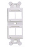 Panduit Marco para Placa Frontal, 4 Puertos, Blanco