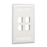 Panduit Placa de Pared NK4FBL, 4 Puertos Keystone, Negro