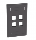 Panduit Placa para Pared NK4FBL, 4 Puertos, 1 Pieza, Negro