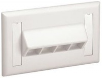Panduit Placa Horizontal 4 Puertos, Blanco