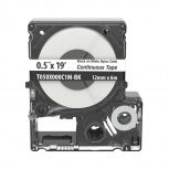 Panduit Cinta T050X000C1M-BK Negro sobre Blanco, Transferencia Térmica, 12 mm x 6 Metros, 1 Rollo