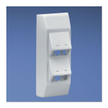 Panduit Placa para Ducto T-45, Mini-Com, 4 Puertos, Blanco