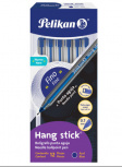 Pelikan Bolígrafo Hang Stick, Punto Fino 0.7mm, Azul, 12 Piezas