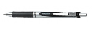 Pentel Bolígrafo de Gel BL77-A, Punto Mediano 0.7mm, Negro, 12 Piezas