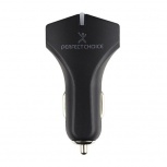 Perfect Choice Cargador para Auto PC-240778, 12V, 2 Puertos USB 2.0, Negro