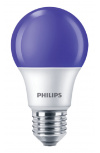 Philips Foco LED A19, Morado, Base E27, 8W, 120 Lúmenes, Blanco