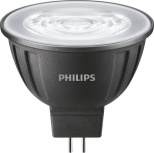 Philips Foco LED MR16, Luz Cálida, Base GU5.3, 7W, 515 Lúmenes, Negro, Ahorro de 86% vs Foco Tradicional 50W