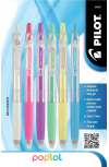 Pilot Bolígrafo de Gel PopLol, Punto Fino 0.7mm, Multicolor, 6 Piezas