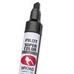 Pilot Marcador Permanente 44100, Punta de Cincel, Negro, 12 Piezas