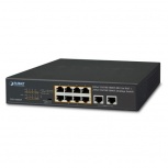 Switch Planet Gigabit Ethernet GSD-1008HP, 8 Puertos PoE 10/100/1000 + 2 Puertos Uplink, 20Gbit/s, 2000 Entradas - No Administrable