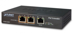 Planet  Adaptador PoE POE-E202, 10/100/1000 Mbit/s, 2 Mbit/s, 56V, 3 Puertos PoE