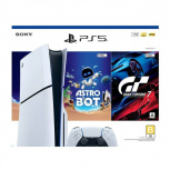Playstation Astro Bot y Gran Turismo 7 1TB, Wi-Fi, Lector de Discos, Negro/Blanco
