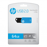 Memoria USB HP, 64GB, USB 2.0, Azul image
