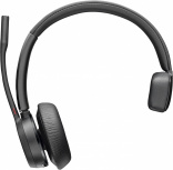 Poly Audífonos con Micrófono Voyager 4310 con Base, Bluetooth, Inalámbrico, Negro