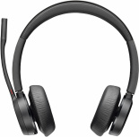 Poly Audífonos con Micrófono Voyager 4320 MS con Base, Bluetooth, Inalámbrico, Negro