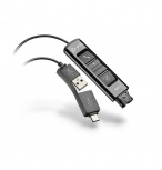 Poly Adaptador de Audio DA85, USB-A/C - QD 4 pin, Negro