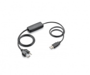 Poly Cable Telefónico APU-72, USB Macho - 2.5mm/RJ-11 Macho, Negro