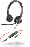 Poly Audífonos con Micrófono Blackwire 3325, Alámbrico, 1.2 Metros, USB-C, Negro