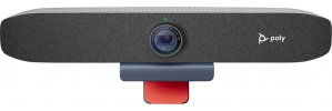 Poly Sistema de Videoconferencia P15 con Micrófono, 4K Ultra HD, 2x USB, Negro/Gris