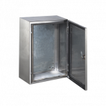 Precision Gabinete de Acero Inoxidable para Exteriores, 80 x 100cm, hasta 100Kg, Gris, con Placa Interna Galvanizada
