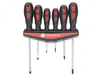Precision Juego de Desarmadores Cruz/Plano PST-H020-07, 6 Piezas