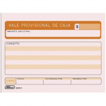 Printaforma Vale Provisional de Caja, 1/4 Carta, 50 Hojas