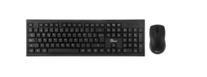 Kit de Teclado y Mouse Qian KeyMate 2.0, Alámbrico, USB, Negro, Español