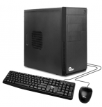 Computadora Qian QPI-OP410A-251M, Intel Core i3-14100, 8GB, 1TB + 256GB SSD, Wi-Fi, Windows 11 Prueba + Teclado/Mouse
