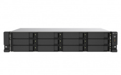 QNAP TS-1273AU-RP NAS de 12 Bahías, AMD Ryzen V1500B 2.20GHz, USB, Negro ― no Incluye Discos Duros