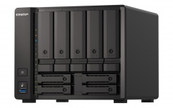 QNAP TS-h973AX-8G NAS de 9 Bahías, 8GB, AMD Ryzen V1500B 2.20GHz, SATA, Negro ― no Incluye Discos Duros