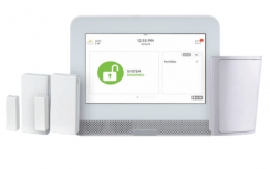 Qolsys Kit Sistema de Alarma Power Manage, Inalámbrico, 150 Zonas de Alarma, 1 Sensor de Movimiento, 2 Sensores Puerta/Ventana, con Panel de Control