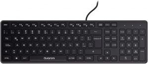 Teclado Quaroni TAQ01, Alámbrico, USB, Negro (Español)