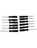 Radox Juego de Desarmadores de Puntas Plana/Phillips 310-502, 12 Piezas, Negro