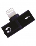 Radox Adaptador Lightning Macho - 2x Lightning Hembra, Negro, para iPhone