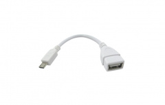 Raspberry Cable Adaptador Micro USB Macho - USB OTG Hembra, Blanco