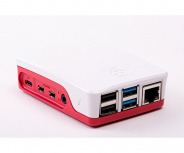 Raspberry Carcasa para Pi 4, Blanco/Rojo - No Incluye Placa