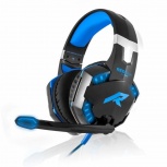 Redlemon Audífonos Gamer G2000, Alámbrico, 2.1 Metros, 3.5mm, Negro/Azul