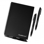 Redlemon Cuaderno Inteligente Tapa Dura A5, 50 Hojas, Negro - Incluye 3 Plumas