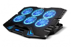 Redlemon Base Enfriadora 81334 para Laptop 17", 6 Ventiladores, Negro