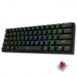 Teclado Gamer Redragon Dragonborn LED RGB 60%, Teclado Mecánico, Redragon Red, Alámbrico, USB, Negro, Español