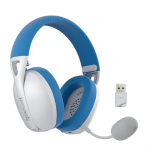 Redragon Audífonos Gamer con Micrófono Ire Pro H848, Bluetooth, Inalámbrico, USB, para PS4/PS5/PC/Smartphone, Azul/Blanco