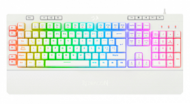 Teclado Gamer Redragon Shiva LED RGB, Alámbrico, USB, Blanco, Español