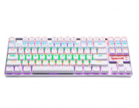 Teclado Gamer Redragon Kumara K552 Rainbow TKL RGB, Teclado Mecánico, Switch Red, Alámbrico, Blanco (Español)