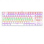 Teclado Gamer Redragon K552 Kumara LED RGB TKL, Teclado Mecánico, Outemu Red, Alámbrico, USB, Blanco, Español