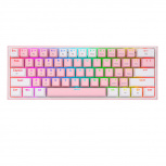 Teclado Gamer Redragon Fizz Pro K616 LED RGB 60%, Teclado Mecánico, Redragon Red, Alámbrico/Inalámbrico, USB/RF Inalámbrico/Bluetooth, Rosa, Inglés