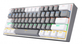 Teclado Gamer Redragon K617 LED RGB 60%, Teclado Mecánico, Redragon Blue, Alámbrico, USB, Multicolor, Inglés