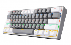Teclado Gamer Redragon K617 LED RGB 60%, Teclado Mecánico, Redragon Blue, Alámbrico, USB, Multicolor, Inglés