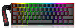 Teclado Gamer Redragon Fizz K617-MP-RGB LED RGB, Teclado Mecánico, Redragon Magnetic, Inalámbrico, USB/RF Inalámbrico/Bluetooth, Negro, Español