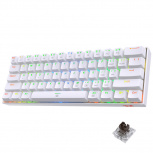 Teclado Gamer Redragon K630 Dragonborn LED RGB 60%, Teclado Mecánico, Redragon Brown, Alámbrico, USB, Blanco, Español